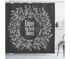 Wreath with a Phrase Shower Curtain