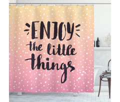 Ombre Dots and Slogan Shower Curtain