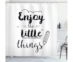 Words of Wisdom Phrase Shower Curtain