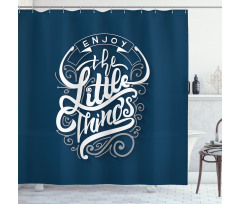 Positive Phrase Curlicues Shower Curtain