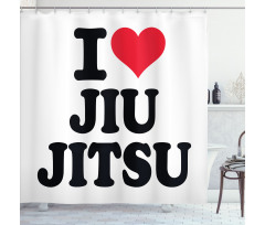 I Love Typography Shower Curtain