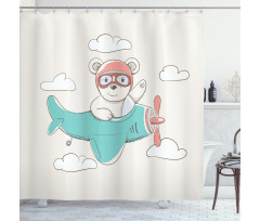 Child Bear in the Sky Shower Curtain