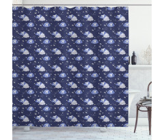 Geometrical Aircraft Shower Curtain