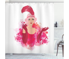 Feather Headband Shower Curtain