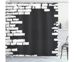 Chalky Stencil Shower Curtain