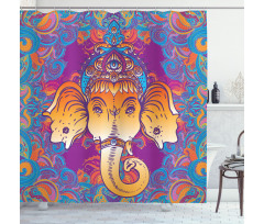 Ornamental Elephant Shower Curtain