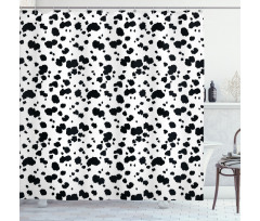 Dalmatian Print Texture Shower Curtain