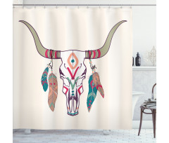 Texas Longhorn Steer Shower Curtain