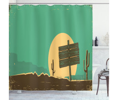 Grungy Desert Landscape Shower Curtain