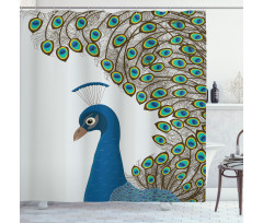 Exotic Feathers Frame Shower Curtain