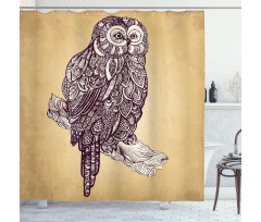 Bird Vintage Style Shower Curtain