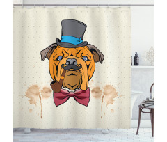 Hipster English Gentleman Shower Curtain