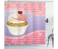 Yummy Pastry Floral Shower Curtain