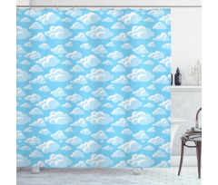 Floating Bubbly Clouds Shower Curtain