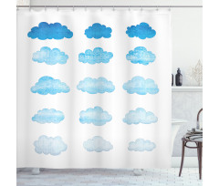 Blended Watercolor Style Shower Curtain