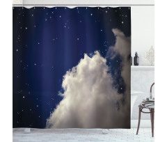 Nocturnal Theme Night Sky Shower Curtain