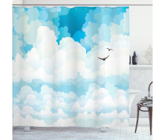 Silhouettes of Birds Shower Curtain