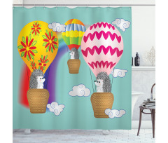 Animals in Balloons Shower Curtain