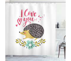 Ink Splatter Words Shower Curtain