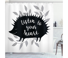 Silhouettes of Porcupine Shower Curtain
