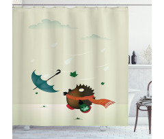 Windynd Rainy Day Shower Curtain
