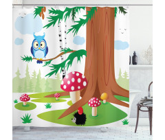 Amanit Muscaria Forrest Shower Curtain
