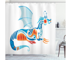 Mythologic Dragon Shower Curtain