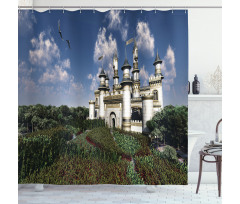 Eagles and a Castle Shower Curtain