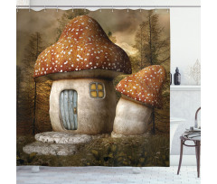 Mushroom Forest Shower Curtain