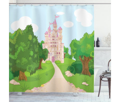 Middle Ages Building Shower Curtain