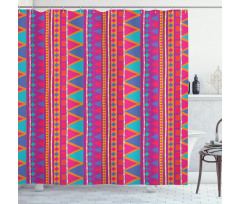 Tribal Zigzags Shower Curtain