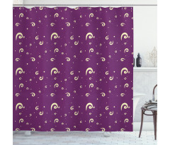 Abstract Curls Shower Curtain