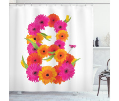 Summer Gerbera Daisies Shower Curtain