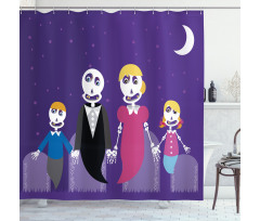 Family of Ghosts Shower Curtain