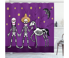 Skeleton Couple Shower Curtain