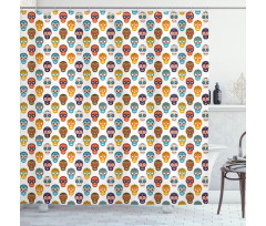 Floral Calavera Shower Curtain