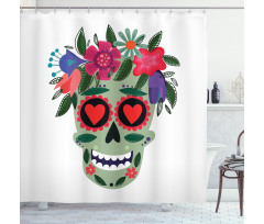 Mexican Floral Wreath Shower Curtain
