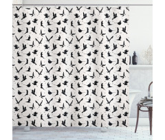 Crane and Pigeon Eagle Shower Curtain