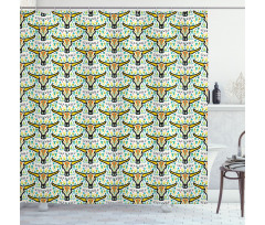 Stay Wild Texas Cow Skull Shower Curtain