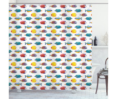 Colorful Tropical Species Shower Curtain