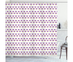 Abstract Motif Print Shower Curtain