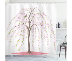 Flowers Oriental Shower Curtain