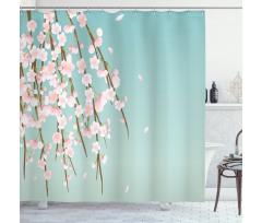 Cherry Blossom Buds Shower Curtain