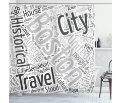 Worldcloud for Tourists Shower Curtain