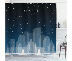 Nocturnal City Concept Shower Curtain