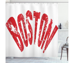 Calligraphic Letters Form Shower Curtain