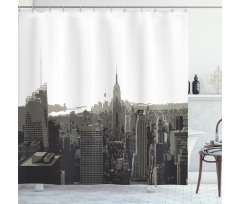 Aerial View of the City Shower Curtain