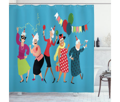 Mature Ladies Dance Shower Curtain