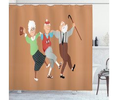 Senior Sirtaki Dance Shower Curtain
