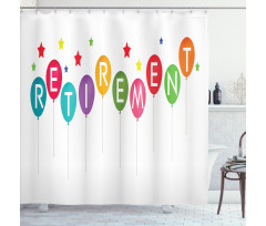 Balloons and Stars Shower Curtain